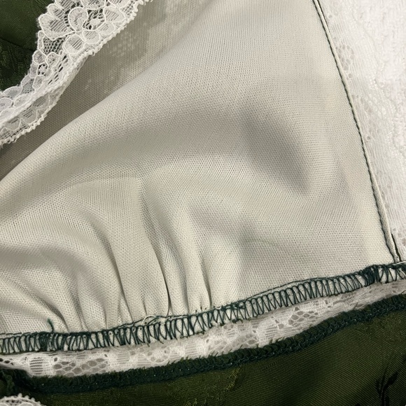 Inspired Hearts Green Y2K Classic Fairy Floral Style Maxi Slip Dress Medium FLAW - Picture 14 of 16